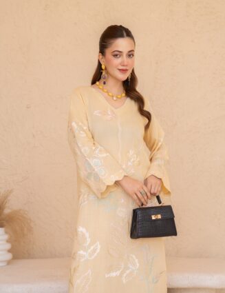 Karandi Shirt With Embroidery & Karandi Trouser